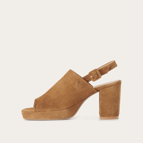 Bette Sandals, caramel velvet #